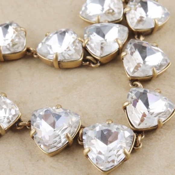 Rhinestone Layering Statement Gold Necklace - Picture 2 of 3